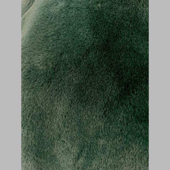 BE FORE DAWN COAT JACKET FULL ZIP  MOCK NECK SZ 8 EMERALD GREEN FAUX FUR COZY - Picture 10 of 15